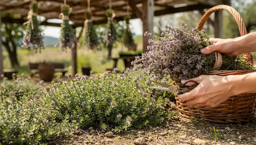 Berba i sušenje majčine dušice