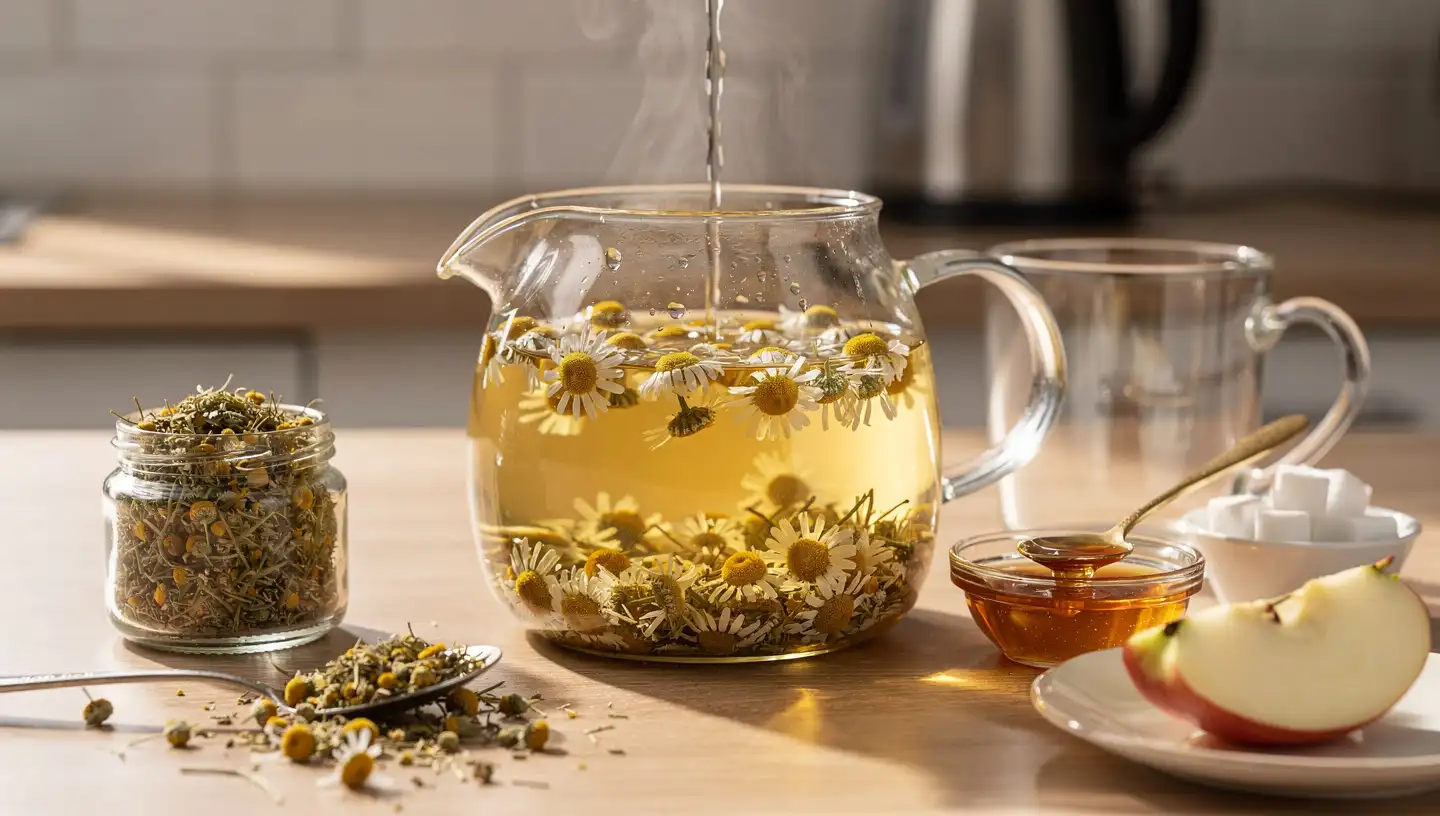 Čaj od kamilice od sušenih cvjetova - recept