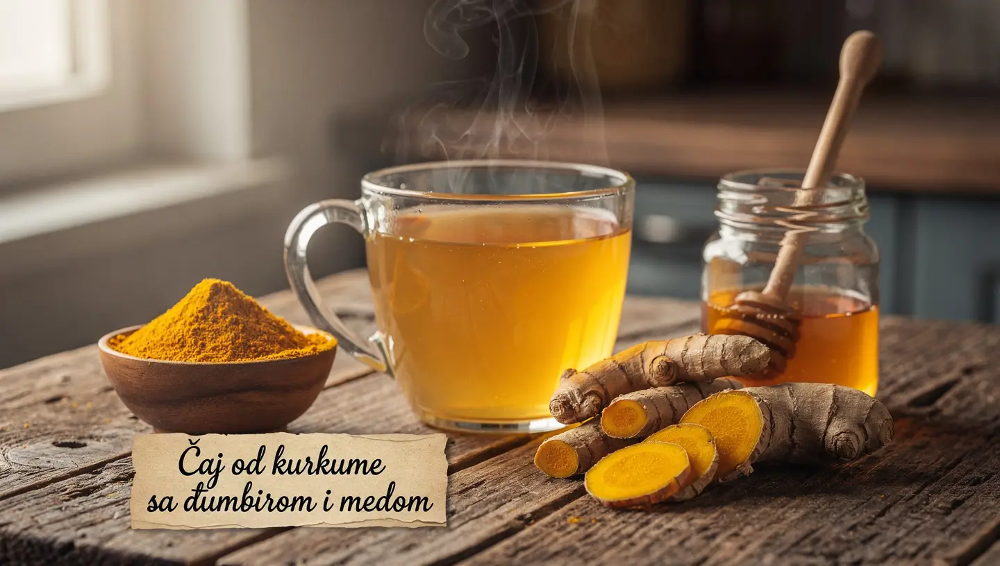 Čaj od kurkume sa đumbirom i medom