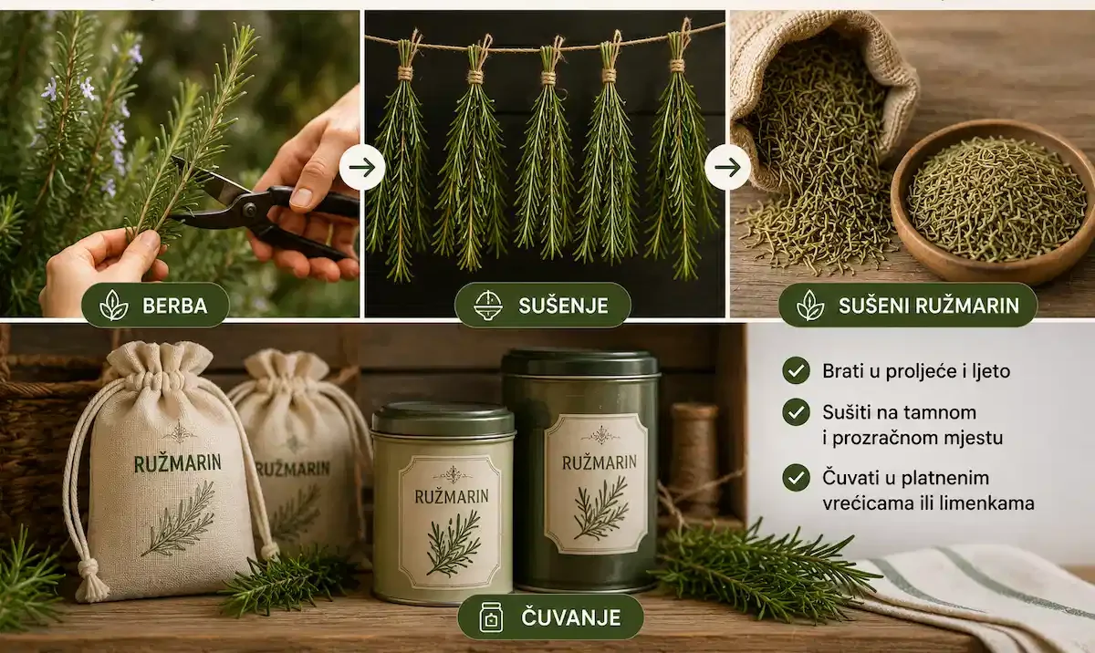 Berba, sušenje i čuvanje ružmarina
